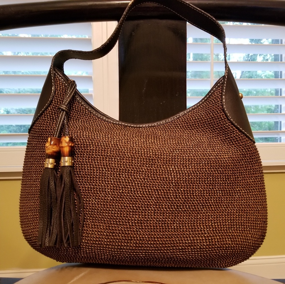 New Woven Hobo w/ Bamboo Tassel, NWOT